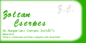 zoltan cserpes business card